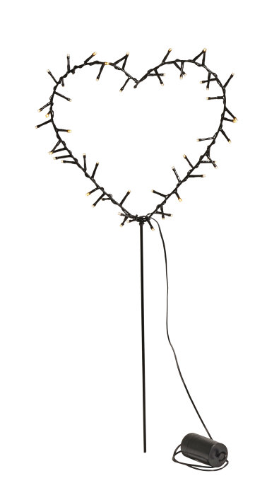 Lyshjerte spyd/oppheng 30 cm